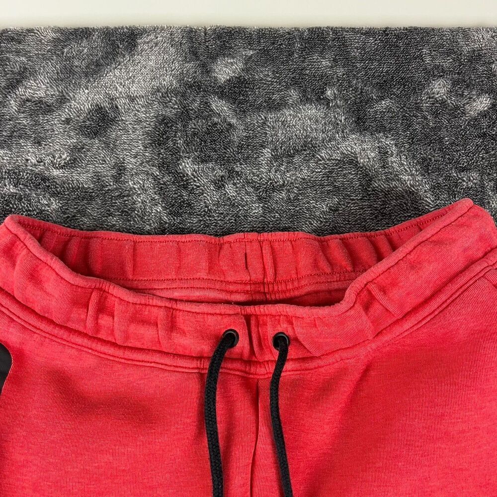 Nike NSW Tech Fleece Joggers Red Black Men's M Sweatpants Tapered Leg - Picture 3 of 11